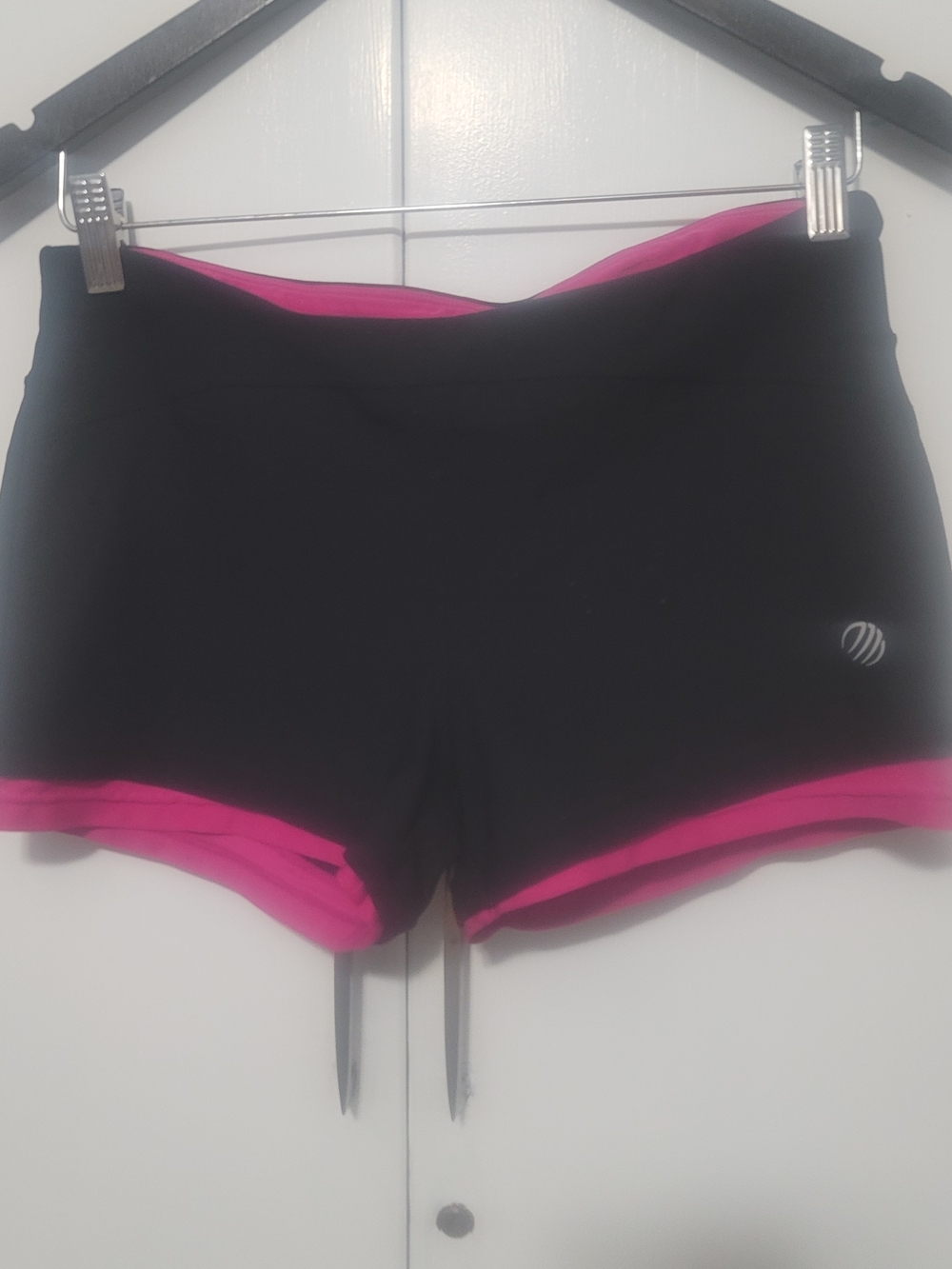 MPG Black Athletic Shorts with Pink Trim